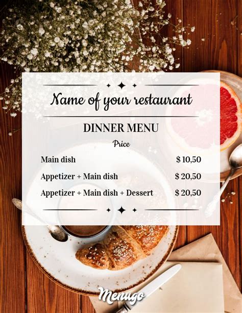 Menugo - Catered Dinner Menu