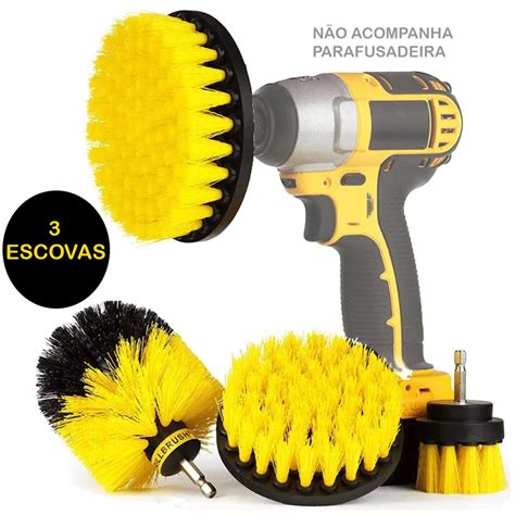 Escova Rotativa Macia Eixo Para Limpeza De Estofados E Sof S Kit