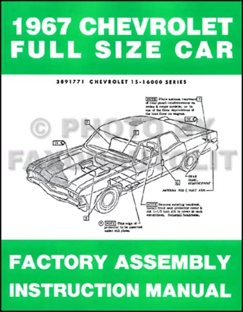 1967 CHEVY IMPALA Bel Luft Caprice Gebunden Montage Manuell Chevrolet