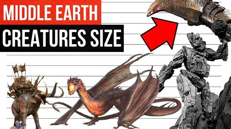 Middle Earth Creatures Size Comparison LOTR Shadow Of War The