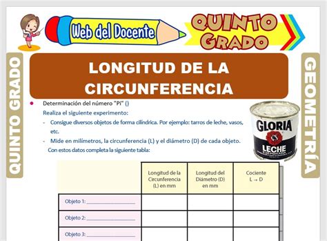 Longitud De Las Circunferencias Para Quinto Grado De Primaria Web