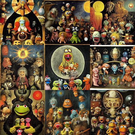 Muppet Cosmic Horror By Hieronymus Bosch Stable Diffusion