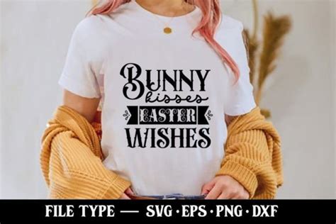 Bunny Kisses Easter Wishes Easter Svg Graphic By Robi Graphics