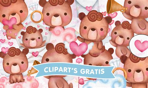 23 Cliparts Amor Y Amistad Osos Cupido Corazones Cliparty