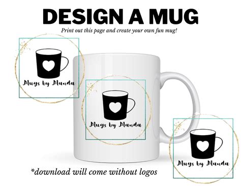 mug coloring page coloring page  kids coloring mug coloring etsy
