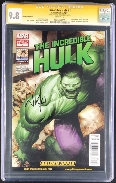 Incredible Hulk Cgc Signature Series Whilce Portacio Convention