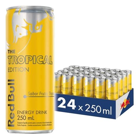 Energético Red Bull Energy Drink Tropical Edition 250 Ml 24 Latas Pão De Açúcar