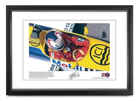 Nigel Mansell Signed Williams Fw Lithograph Motor Sport Magazine