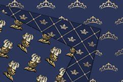 Navy And Gold Princess Digital Paper