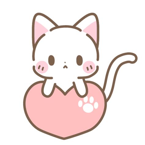 ハートを持った猫ちゃんのフリーイラスト・アイコン 無料イラスト素材｜素材ラボ