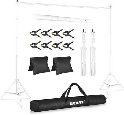 Emart Backdrop Stand X Ft Wxh Photo Studio Adjustable Background