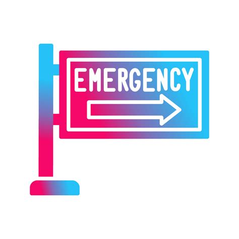 Emergency Sign Vector Icon 19643114 Vector Art at Vecteezy