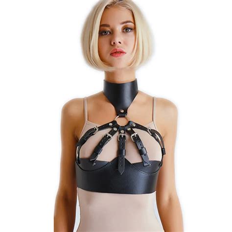 Pastel Gothic Cage Harness Bra Neck Collar Belt Jartiyer Sexy