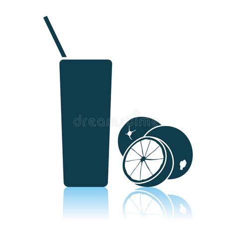 Orange Juice Glass Icon Stock Vector Illustration Of Flat 148061919