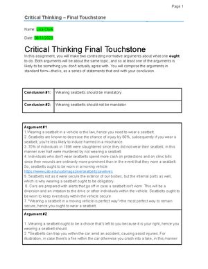 Sophia Critial Thinking Unit Milestone That S Retake