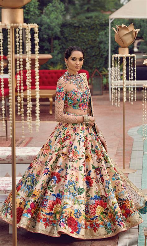 Classic Bridal Lehenga Choli Dupatta Wedding Dress Nameera By Farooq