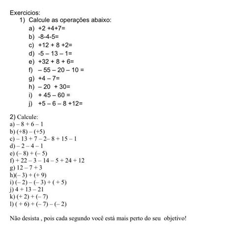 Calcule As Opera Es Abaixo Algm Me Ajuda Pfv Brainly Br