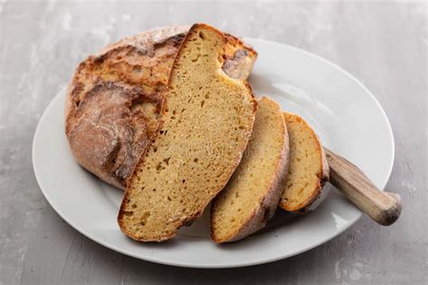 Cornbread is Bread Containing Cornmeal, Corn Flour. Stock Image - Image of smeared, breakfast ...