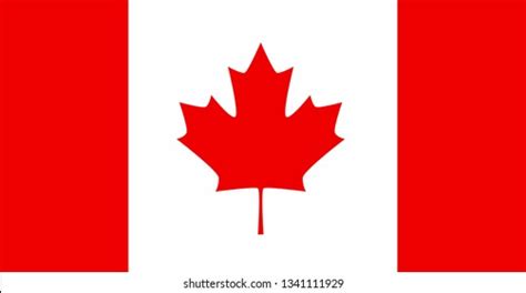 Canada Flag Official Colors Proportion Correctly Stock Vector (Royalty ...