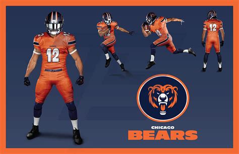 Chicago Bears Uniform Redesigns on Behance