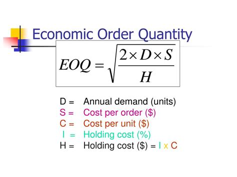 PPT EOQ Model Economic Order Quantity PowerPoint Presentation Free