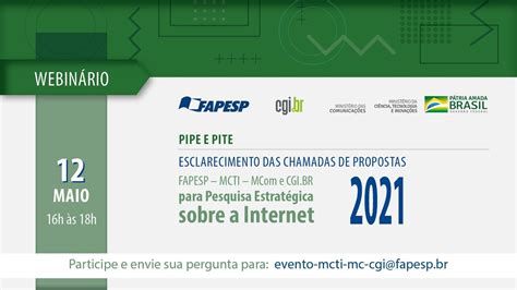 Chamada De Propostas Pipe Pite Para Pesquisa Estrat Gica Sobre Internet