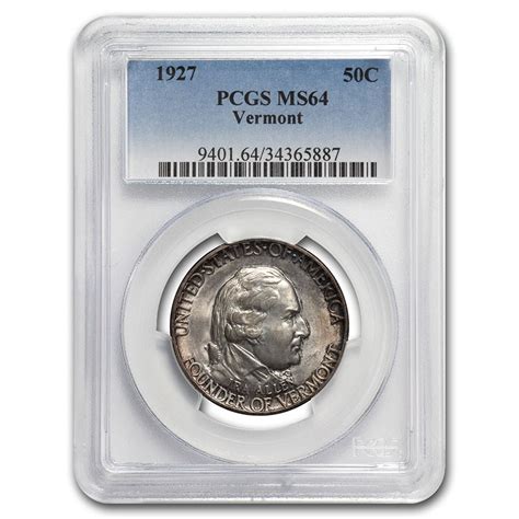 Buy 1927 Vermont Sesquicentennial Half Dollar Ms 64 Pcgs Apmex