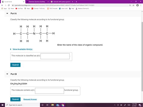 Answered Part A Classify The Following Molecule Bartleby