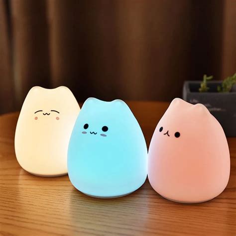 Cute Cat Silicone Night Light Cat Lamp Cute Night Lights Night Lamps