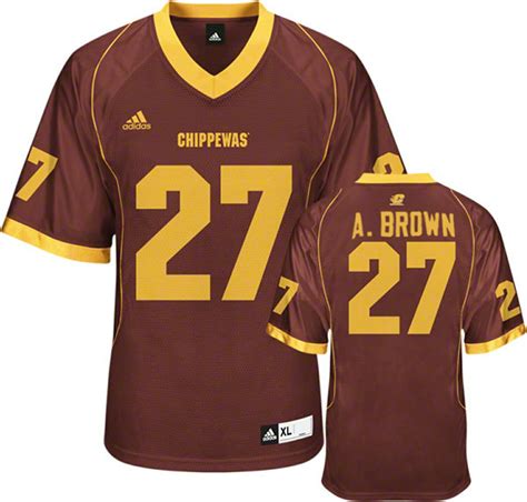 Central Michigan Chippewas Antonio Brown Football Jersey Malcom Terry