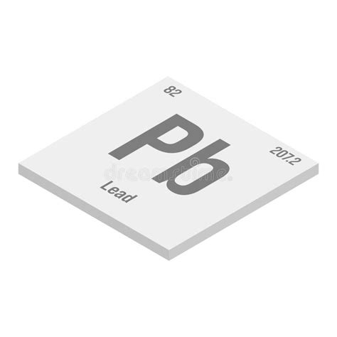 Lead, Pb, Periodic Table Element Stock Illustration - Illustration of ...