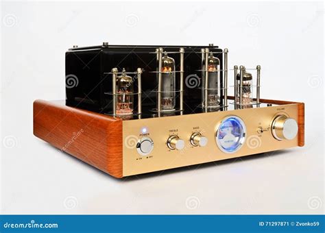 Vintage Vacuum Tube Amplifier Stock Image Image Of Glowing Nostalgia 71297871