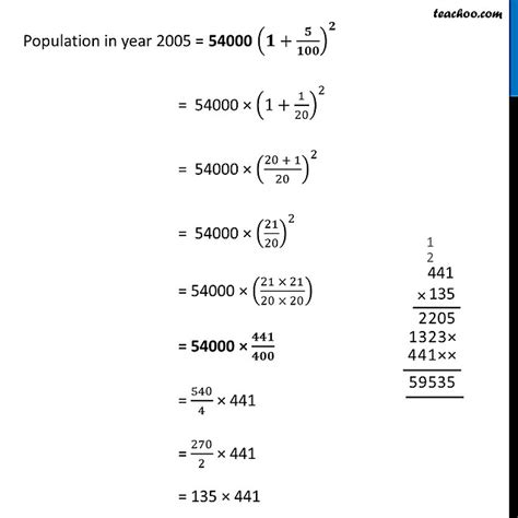 Ex The Population Of A Place Increased To In