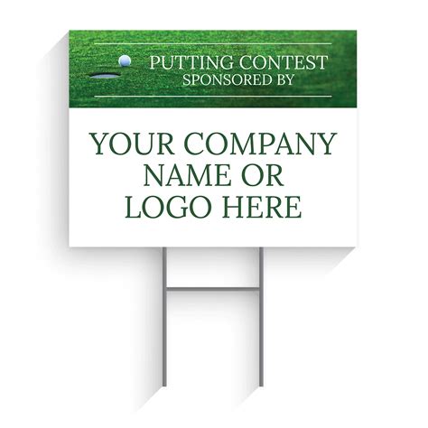 Putting Contest Sponsor Golf Tournament Signs Design 2 Winmark Stamp And Sign Stamps And Signs