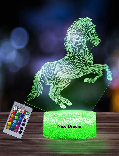 Nice Dream Cheval Veilleuse Pour Enfants Lampe Illusion D P Pini Re