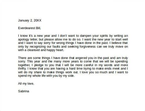 Sorry Letter To Wife Beautiful Sample Apology Love Letter Documents