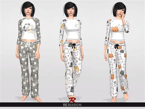 The Sims Resource Cats Pj Pants For Women