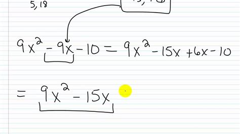 Factoring Quadratics With Leading Coefficient Not Equal To 1 Worksheet