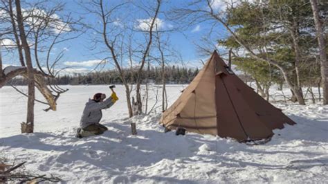 Extreme Winter Camping In Alaska 46C Winter Camping In Snow Storm