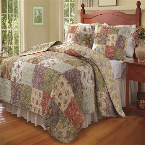 Greenland Home Blooming Prairie Twin Piece Bedspread Set