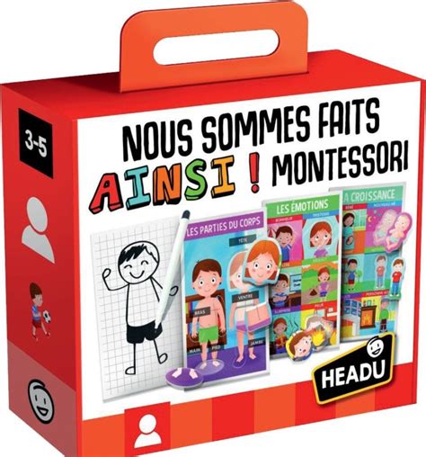 Jeux Educatifs HEADU Montessori Nous Sommes Fait Ainsi Joueclubs