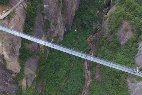 This Bridge Is 180 Metres High 300 Metres Long And Made Of Glass Glass Bridge Glass Bridge