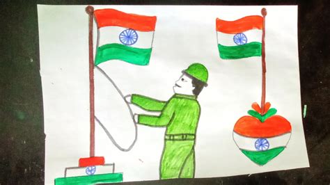 Indian Army Drawing 💪🇮🇳 Most Beautiful India Flag Drawcute India Flag