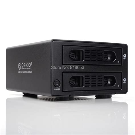 Orico Rus Bk Aluminum Bay Usb Esata External Raid Sata