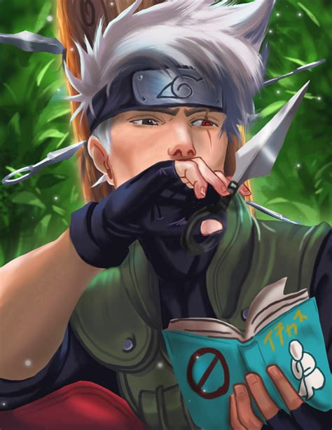 Kakashi reading by Katashi95 on DeviantArt