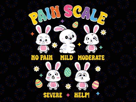 Funny Happy Easter Day Nurse Squad Svg Nursing Pain Scale Bunny Svg