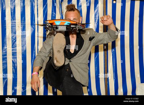 John Robb Of Punk Rock Band Goldblade Poses During A Photoshoot At