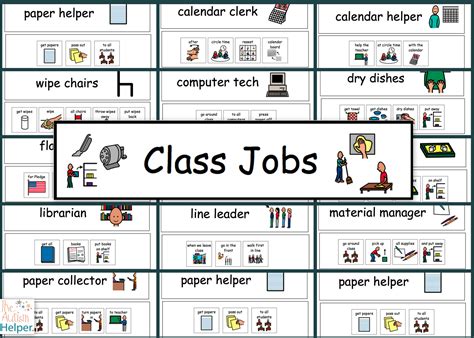 Free Printable Preschool Classroom Job Chart Preschool Classroom Idea