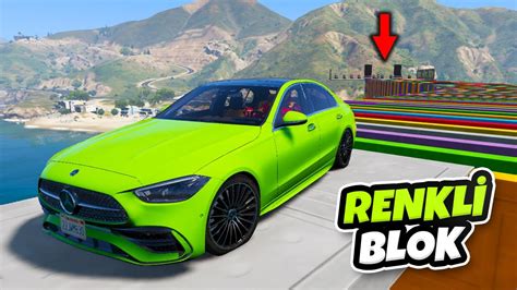 Mercedes Ailesi Arabalar Renkli Blok Parkurunda GTA 5 YouTube