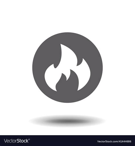 Fire Flame Icon Black Icon Isolated On White Vector Image